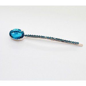 Blue. Crystal Hair Pin -- Set of 2